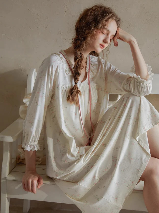 Whispering Petals Vintage Nightgown
