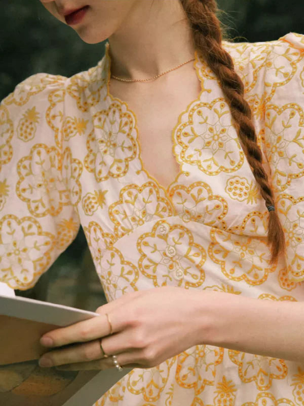 Sunlit Yellow Blossom Dress