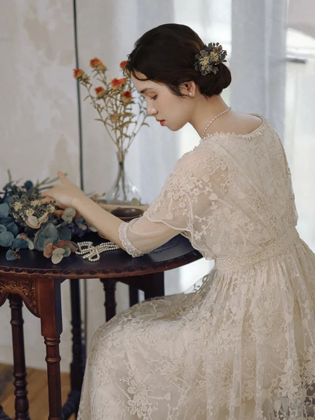 Moonlit Garden Lace Dress