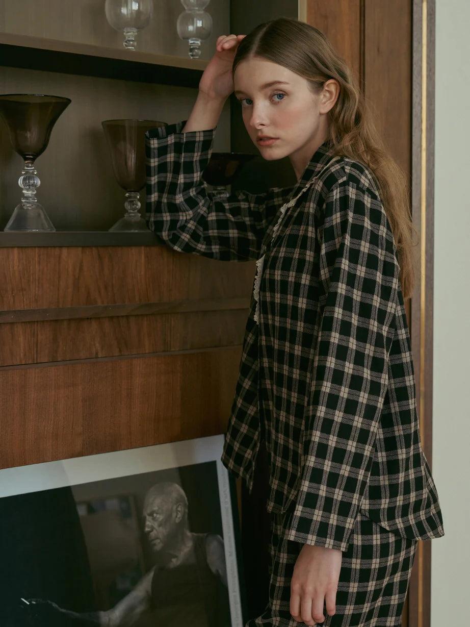 Midnight Library Ruffle Pajama Set