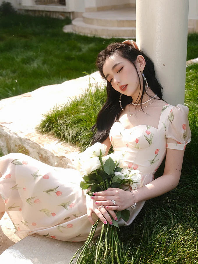 Elara's Tulip Garden Dress