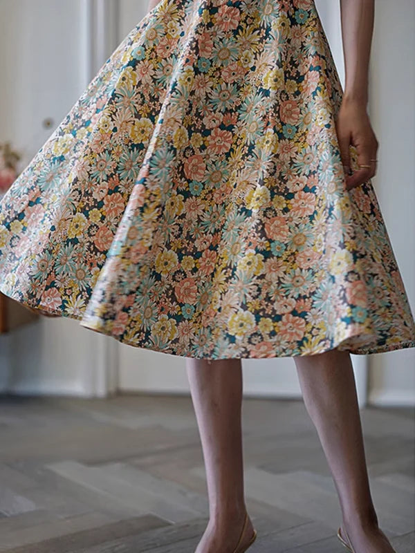 Blossoming Rose Garden Midi Dress