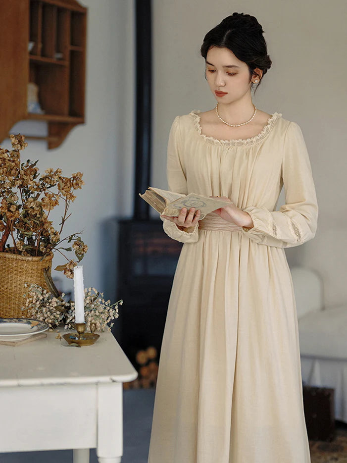 Golden Hour Vintage Gathered Dress