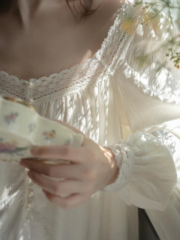 Pearl Lace Vintage Nightgown