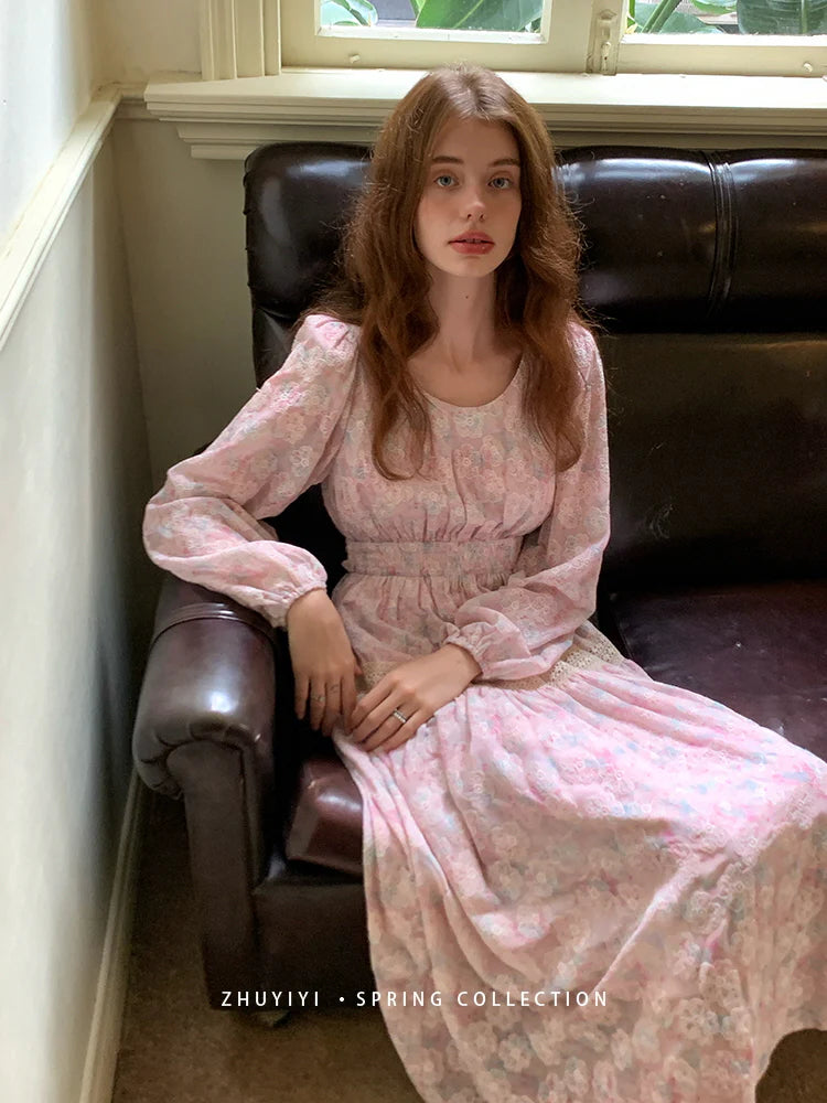 Blossom Embroidered Lace Dress