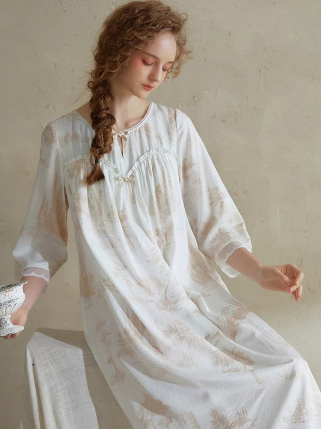 Timeless Reverie Toile Nightgown