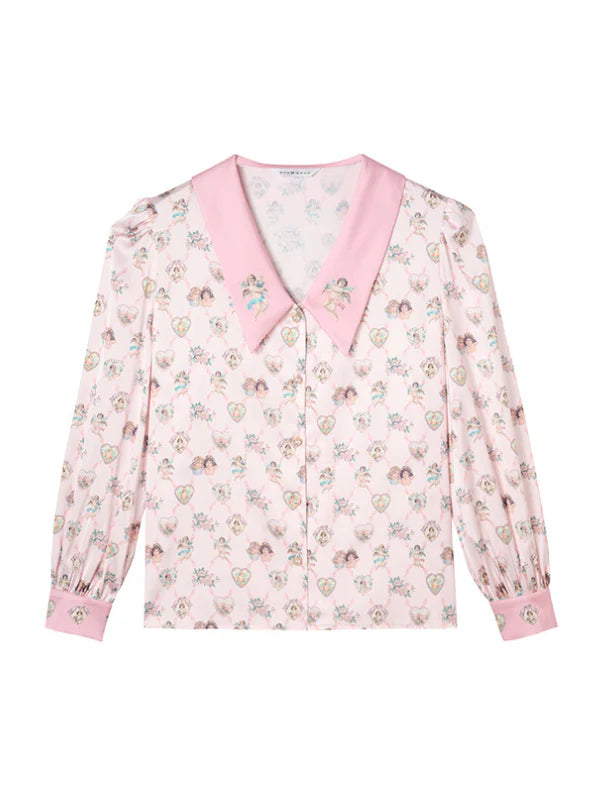 Vintage Cherub Silk Pajama