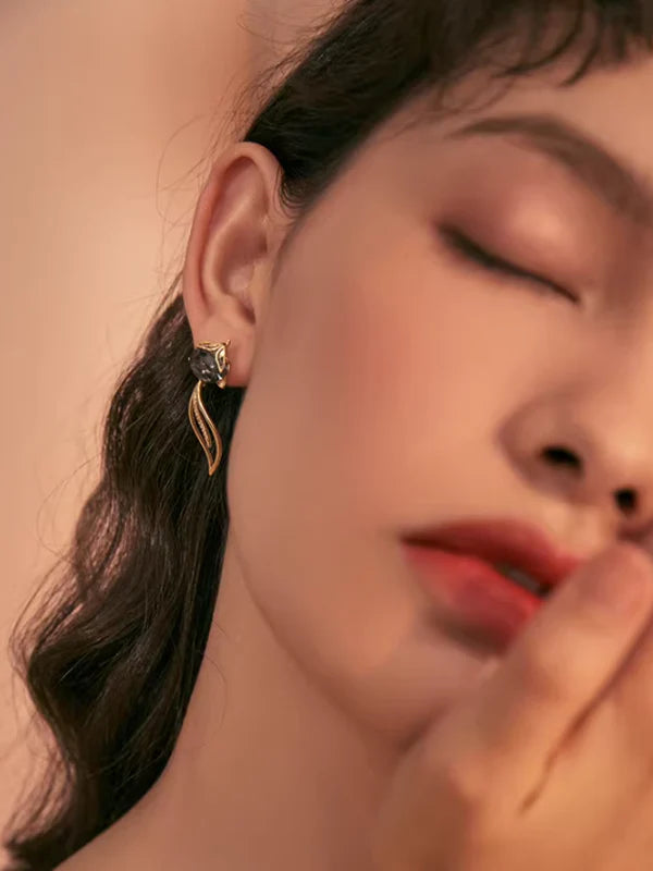 Little Fox Stone Earrings