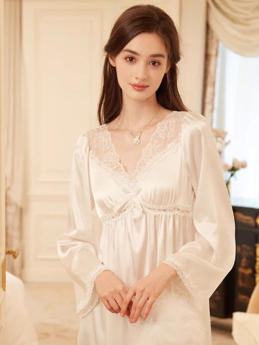 Romantic Flower Lace Nightgown