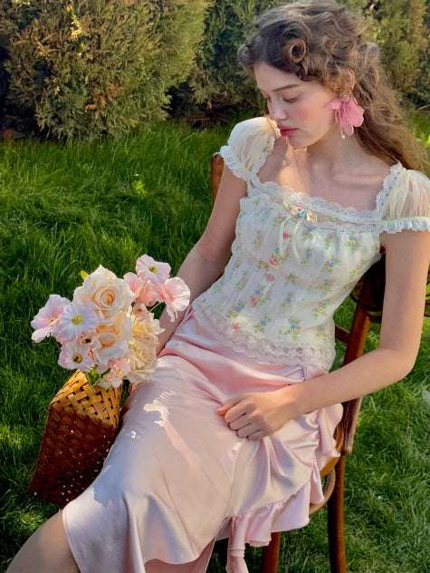 Floral Garden Lace Corset Top