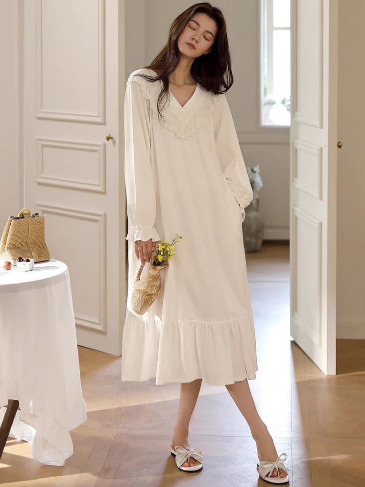 Modal Cotton Ivory Nightgown
