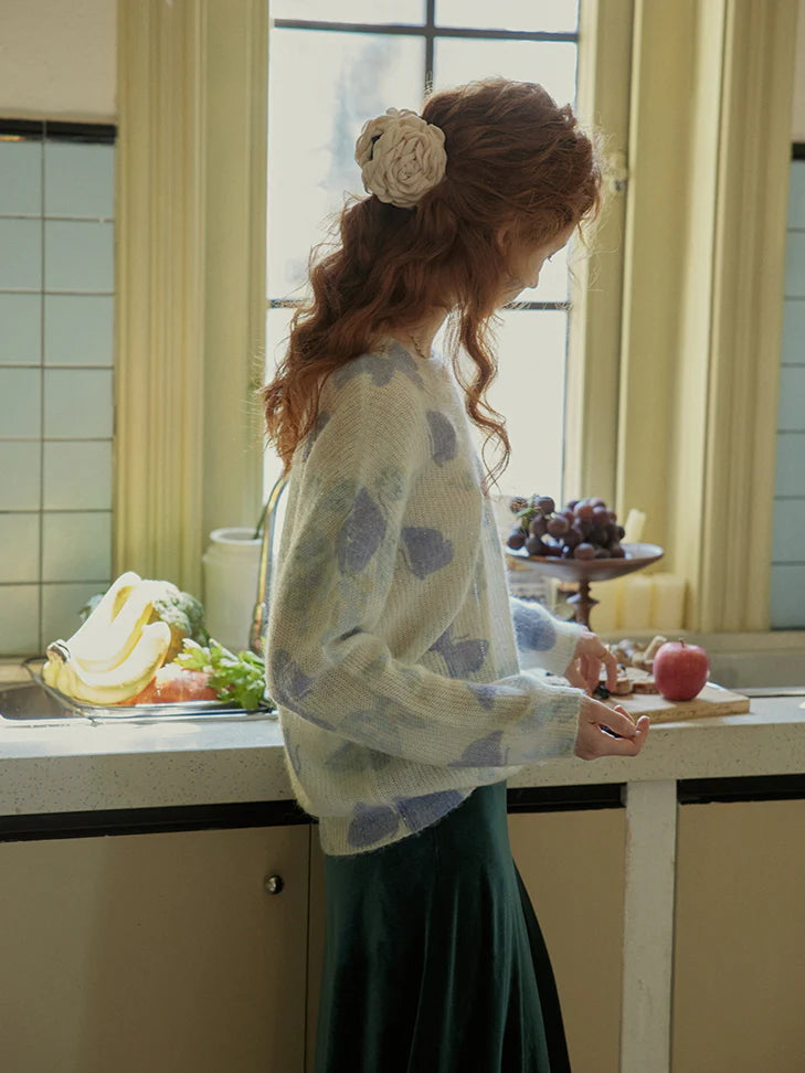 Soft Pastel Butterfly Knit Sweater