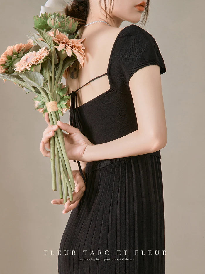 Vintage Elegance Black Dress