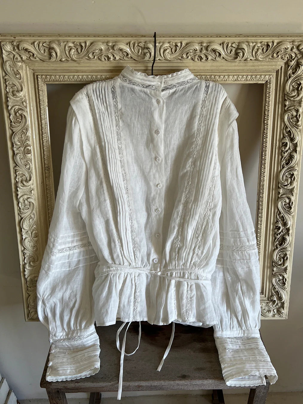 Vintage Linen Lace Blouse