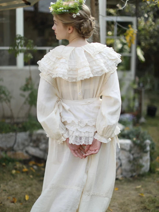 Mori Garden Embroidered Linen Dress