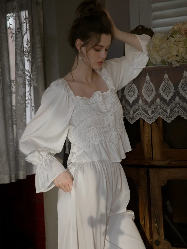 Pearl-Embellished Lounge Set