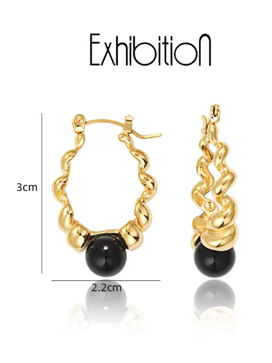 Vintage Swirl Hoop Earrings