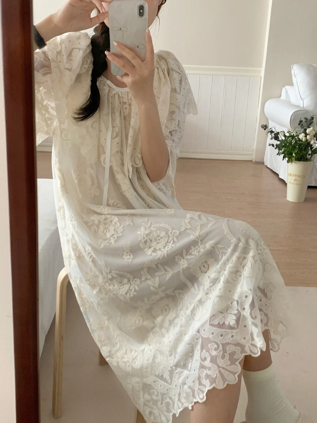 Whispering Blossoms Vintage Nightgown