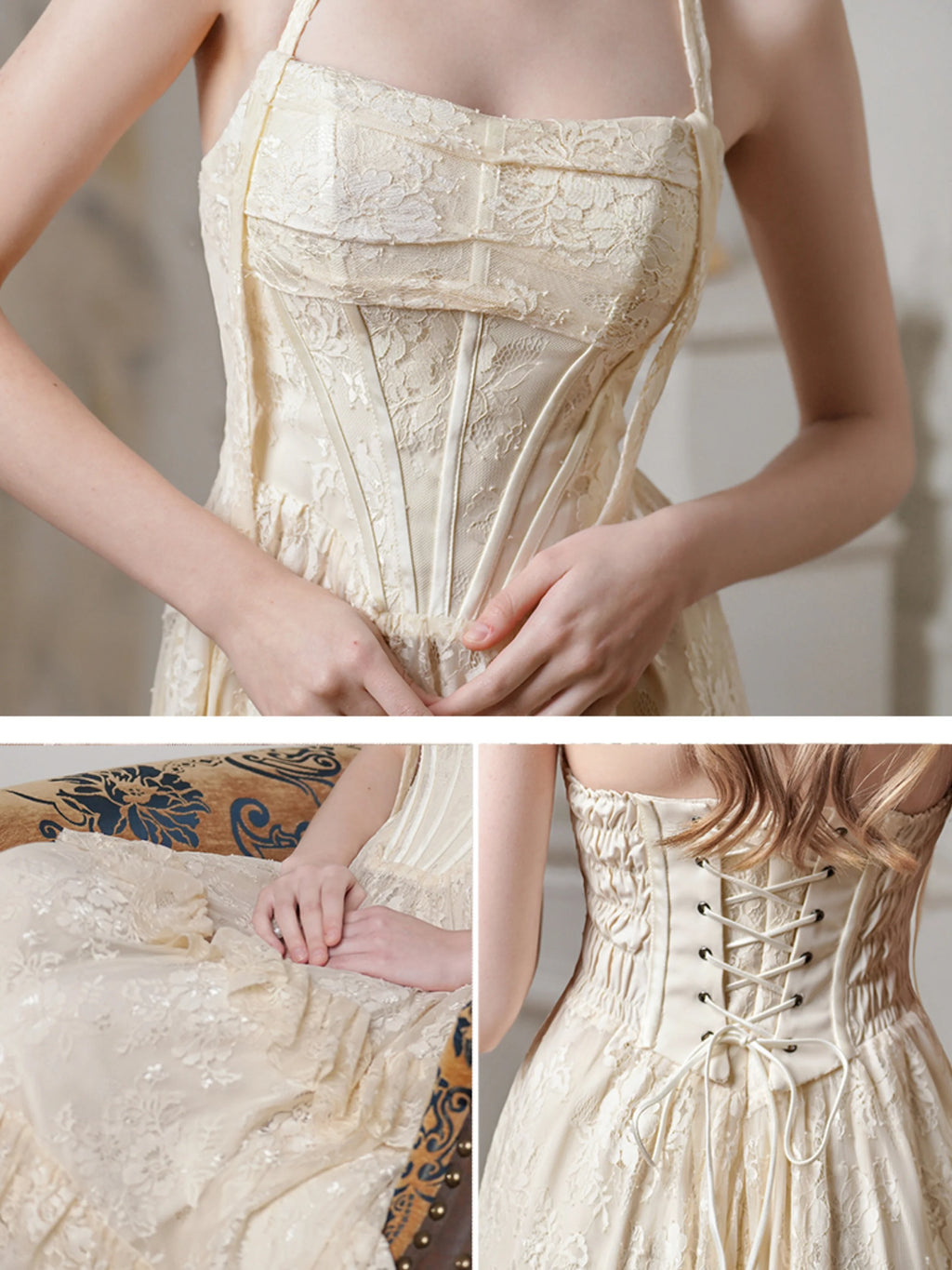 Victorian Elegance Lace Corset Dress