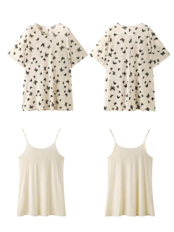 Butterfly Dream Nightgown with Slip Set