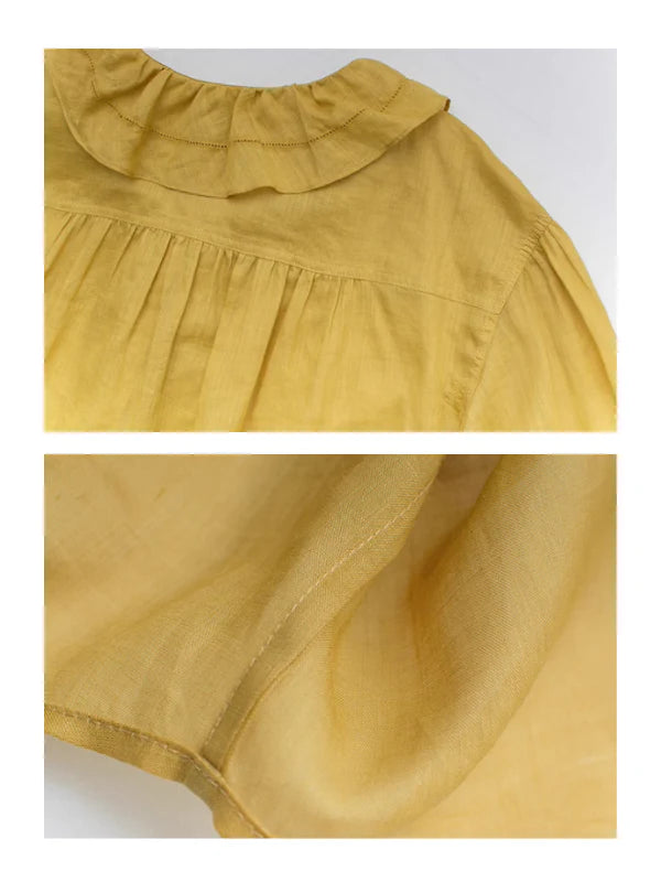 Golden Sunrise Ramie Blouse