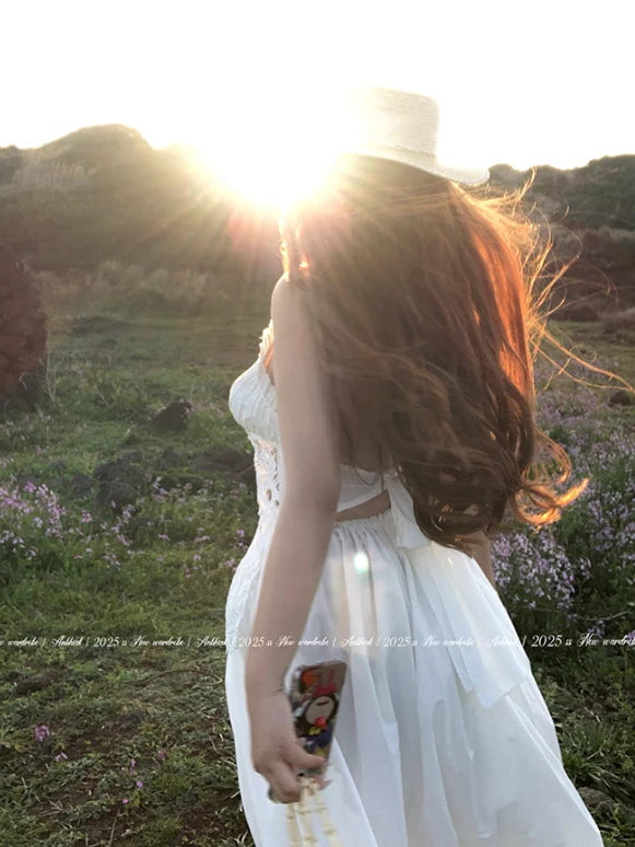 Sunlit Meadow Eyelet Lace Dress