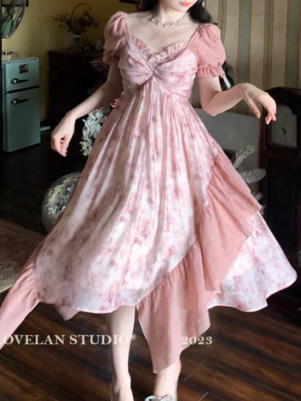 Enchanted Floral Frill Princess Dress