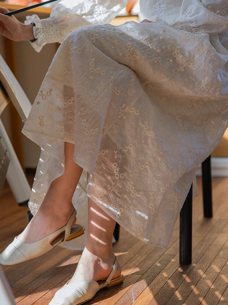 Vintage Embroidered Long Sleeve Dress