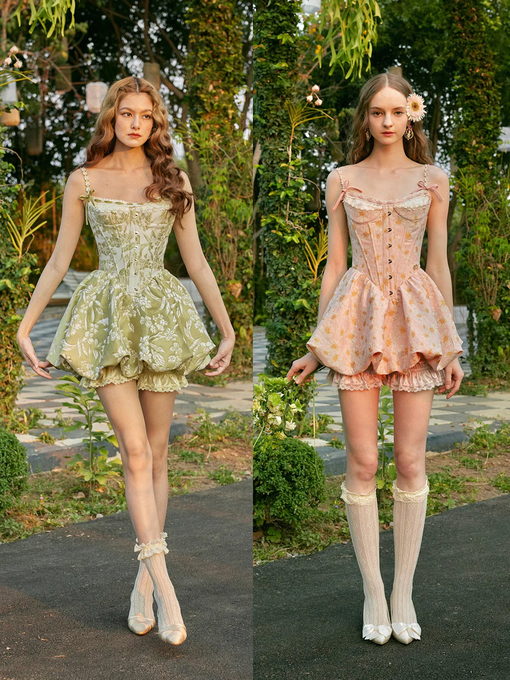Blooming Garden Corset Mini Dress