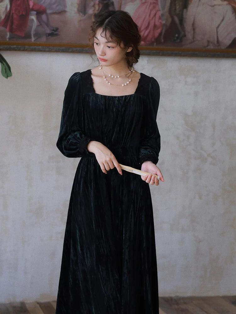Black Velvet Charm Dress