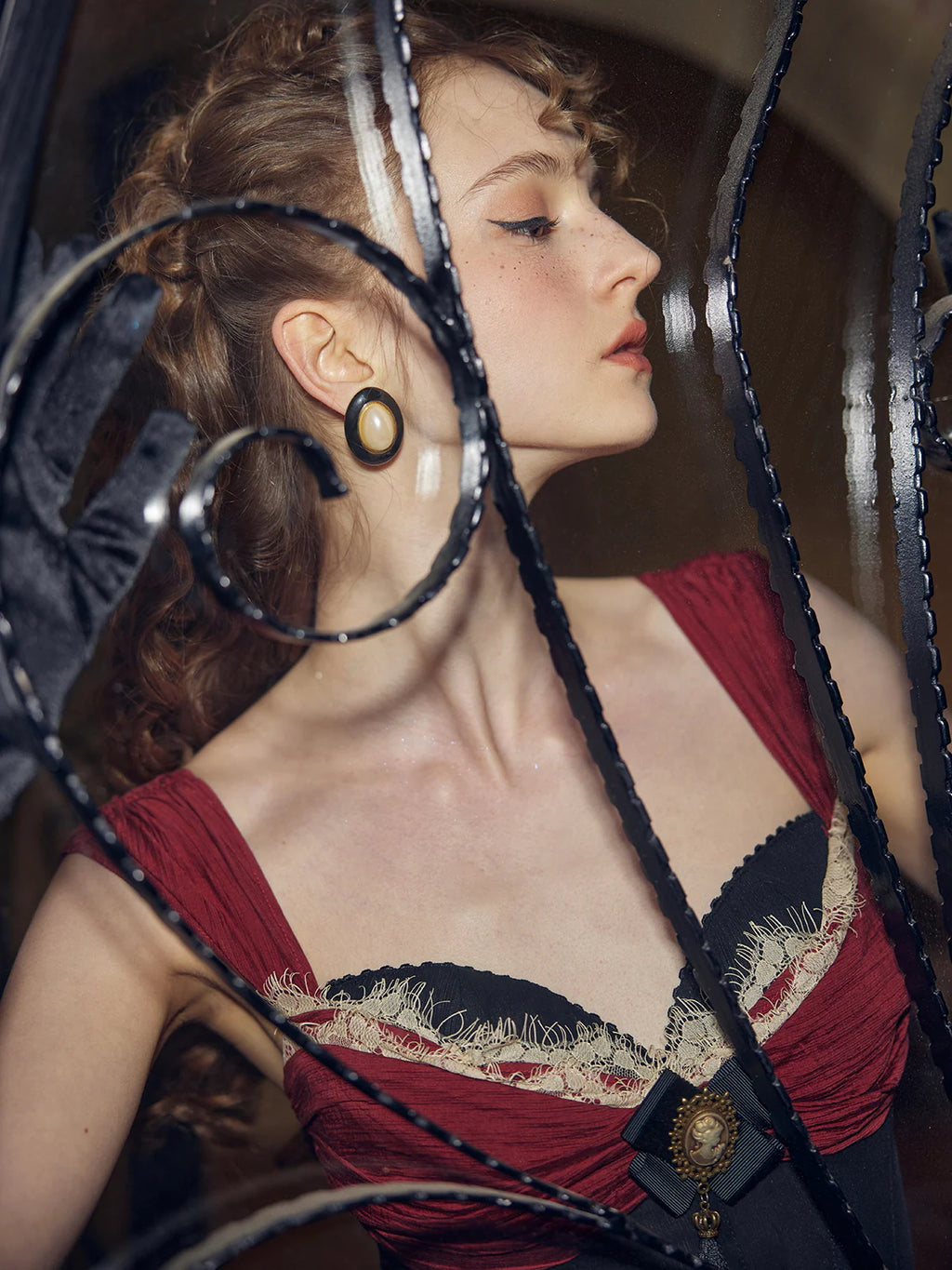 Elegant Vintage Princess Black Party Dress