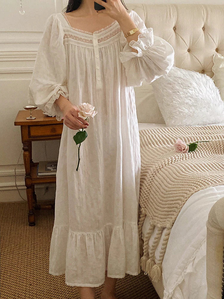 Vintage Cotton Romance Nightgown