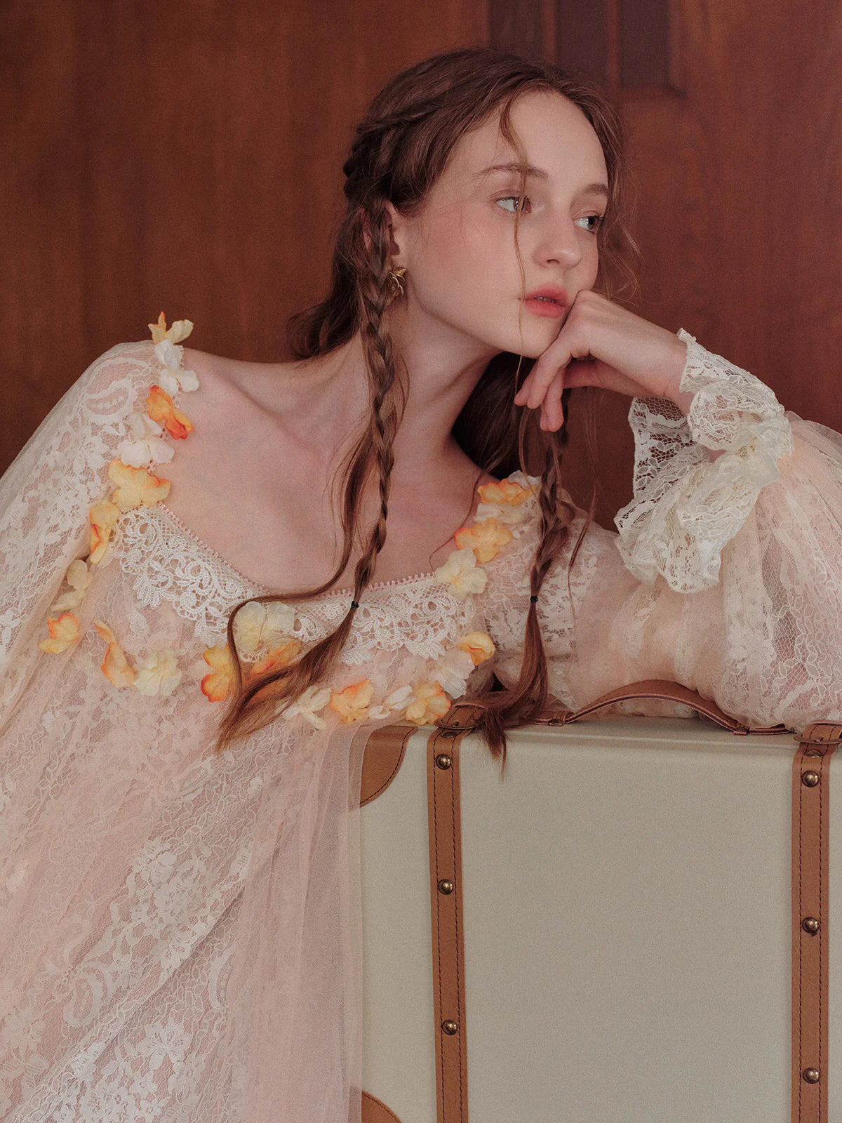 Sunset Blossom Lace Dress