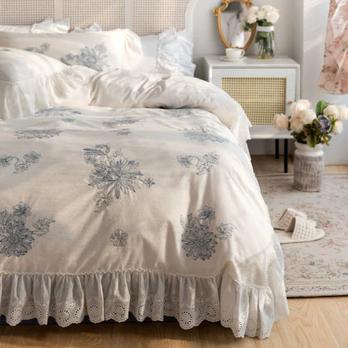 Lace Floral Fragrance Bedding Set