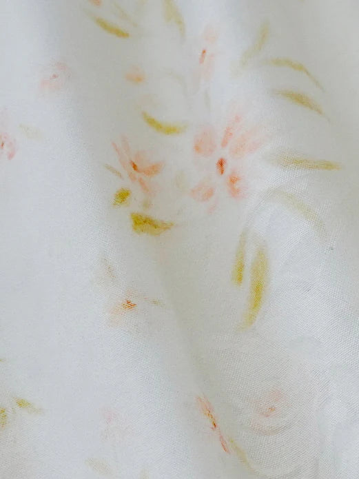 White Floral Corset Waist Dress