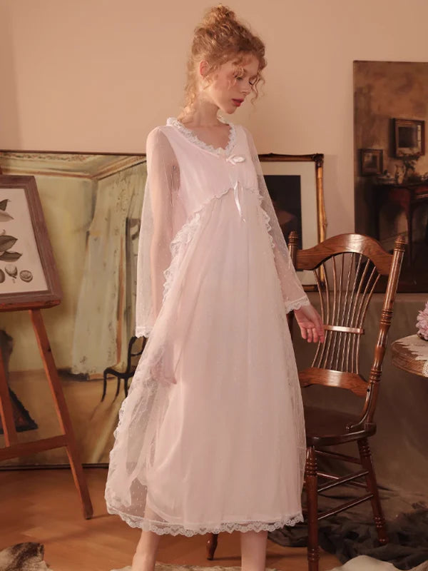 Moonlit Garden Ribbon Nightgown