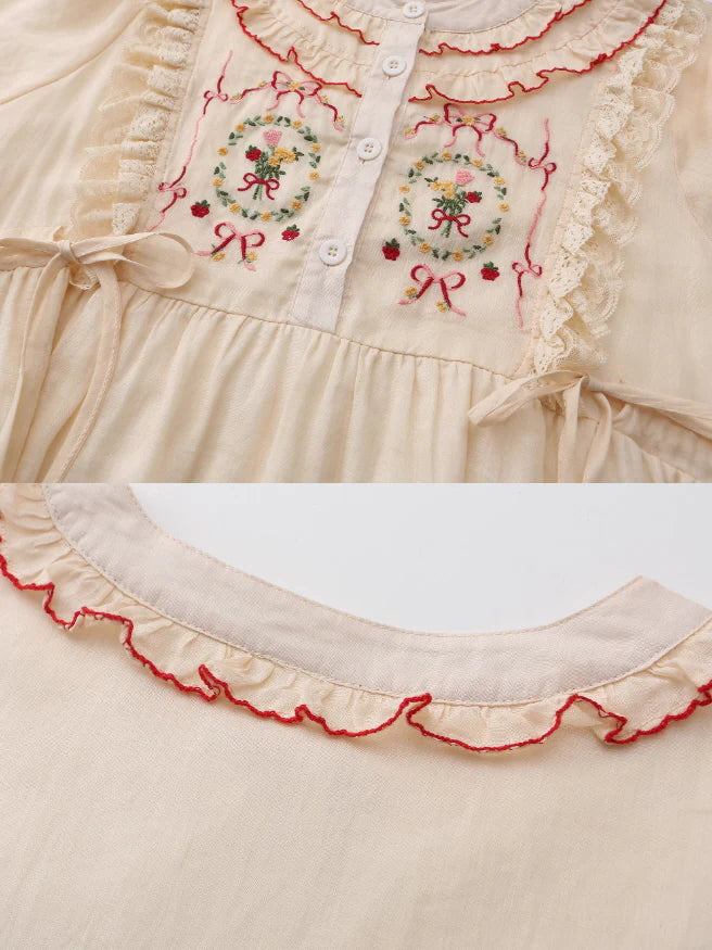 Ramie Embroidered Garden Dress