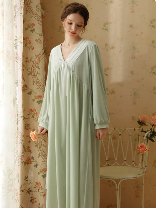 Velvet Moonlight Palace Mint Nightgown
