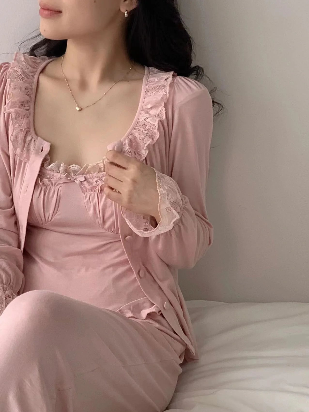 Blush Serenity 3-Piece Loungewear Set