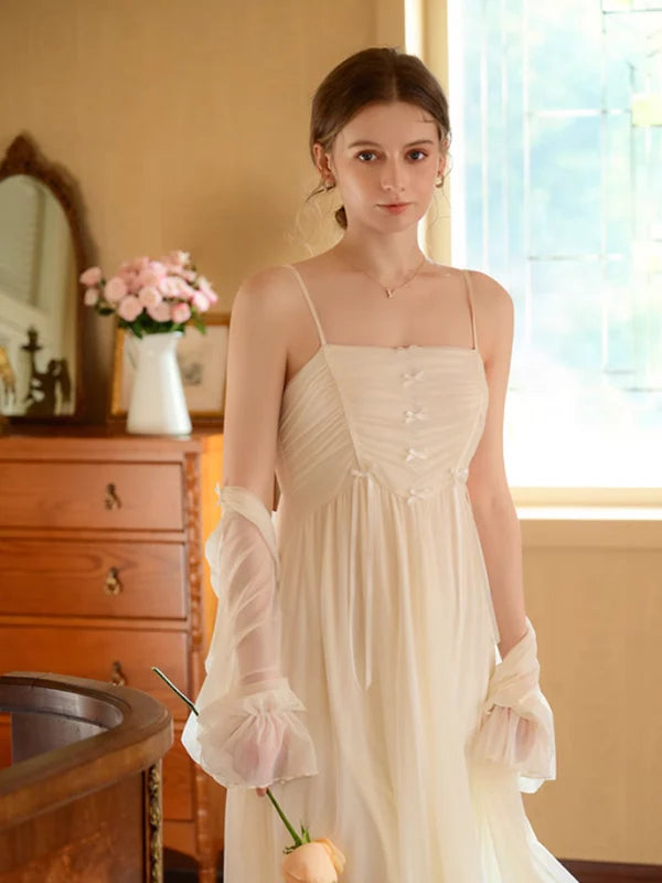 Whispering Yellow Ribbon Nightgown Set
