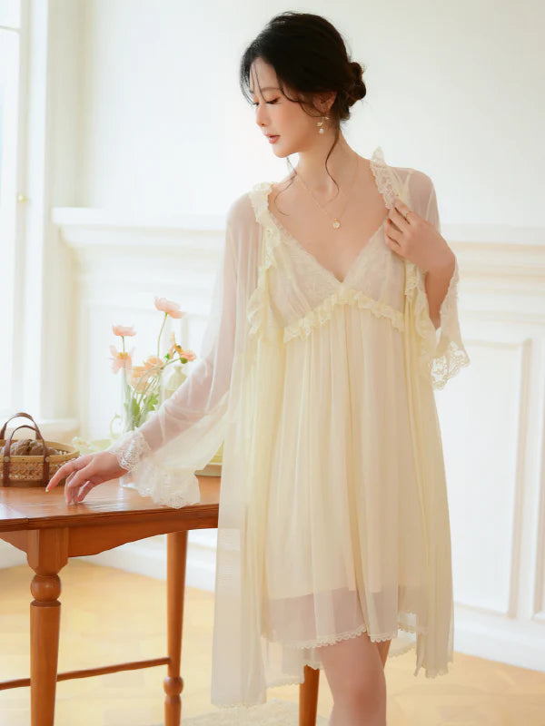 Soft Yellow Dreamer Nightgown Set