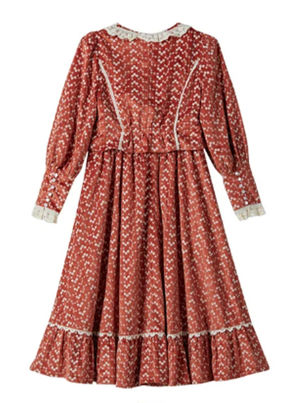 Autumn's Flaming Whisper Dress