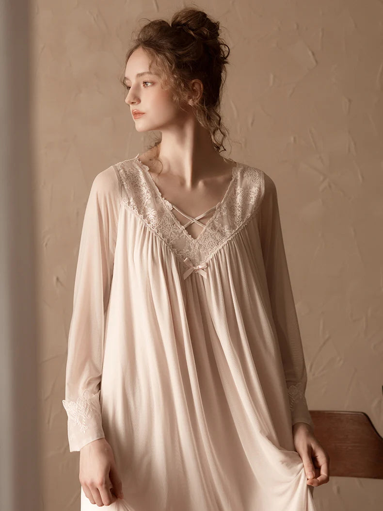 Romantic Lace Sheer Nightgown