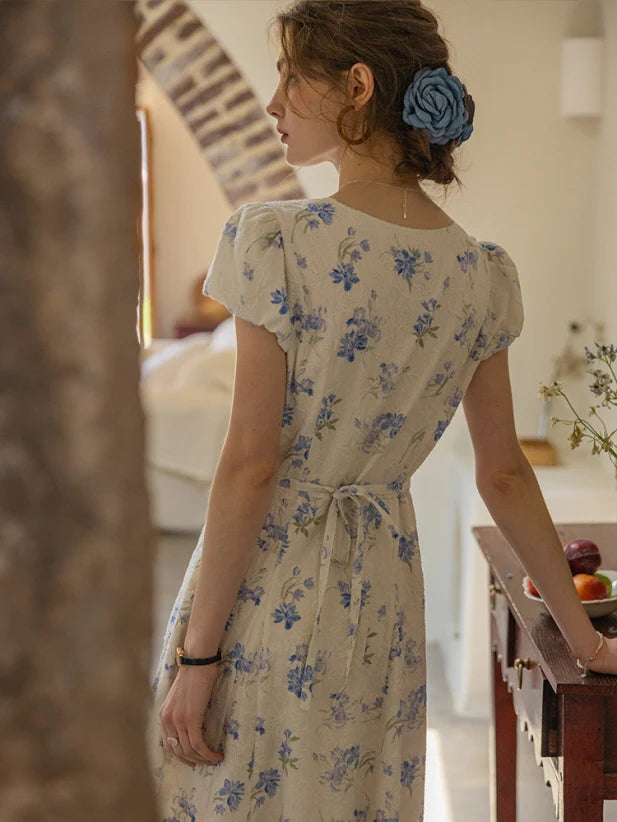 Blue Blossom Vintage Lace Dress