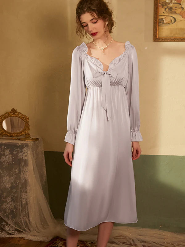 Romantic Cozy Long Sleeve Nightgown