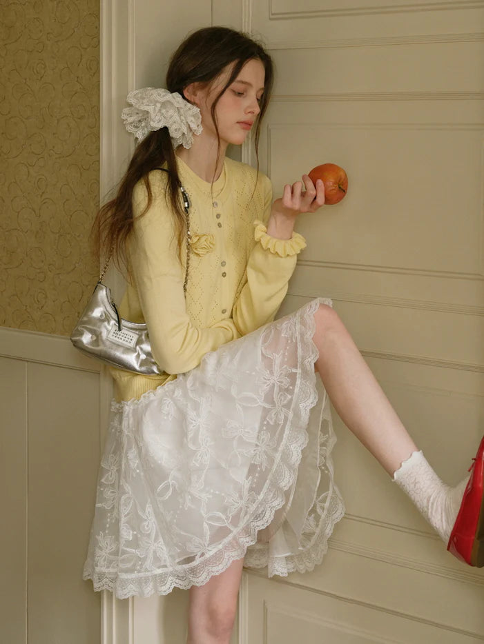 Ethereal Lace Ballet Skirt