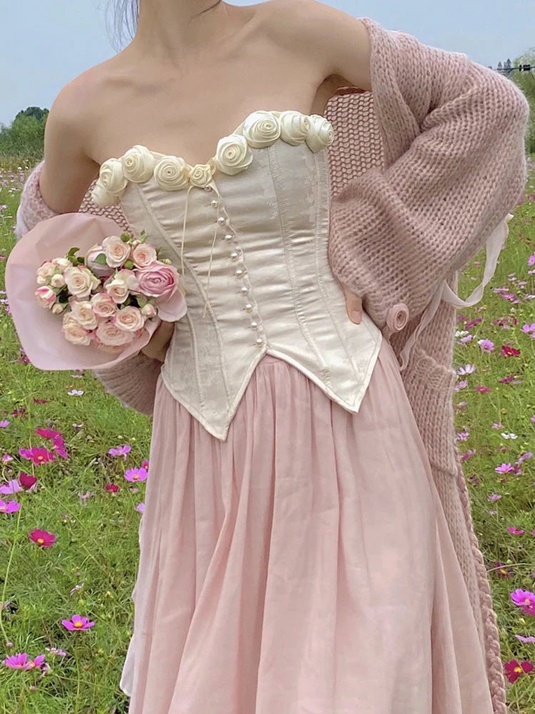 Whimsical Rose Mohair Blend Cardigan