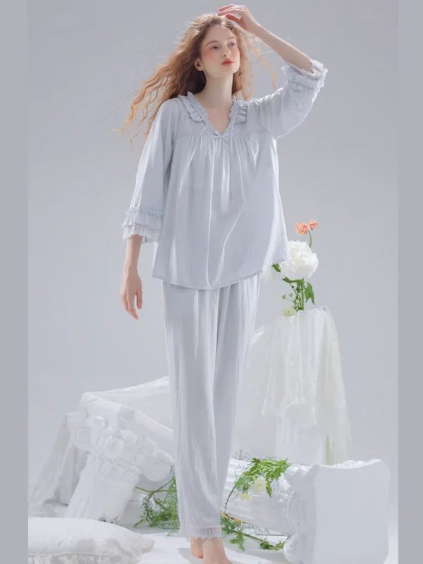 Enchanted Lace Ruffle Pajama Set