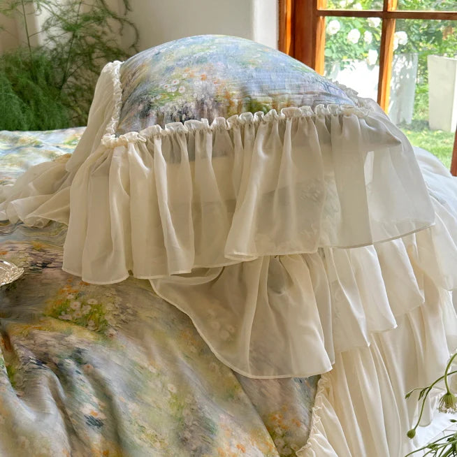 Pastel Garden Ruffle Bedding Set