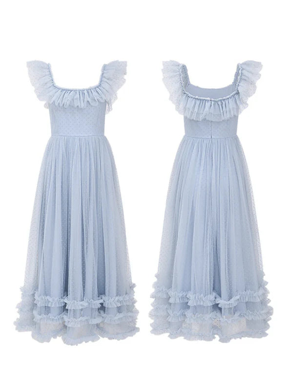 Fairy Ruffle Light Blue Tulle Dress